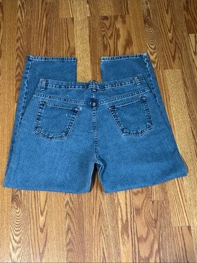 Cherokee Men’s Straight Leg Relaxed Fit Grunge Jeans Classic Blue Size 38x30